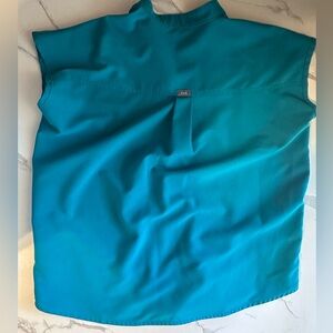 XS Teal FIGS Oversized Rafaela Scrub Top